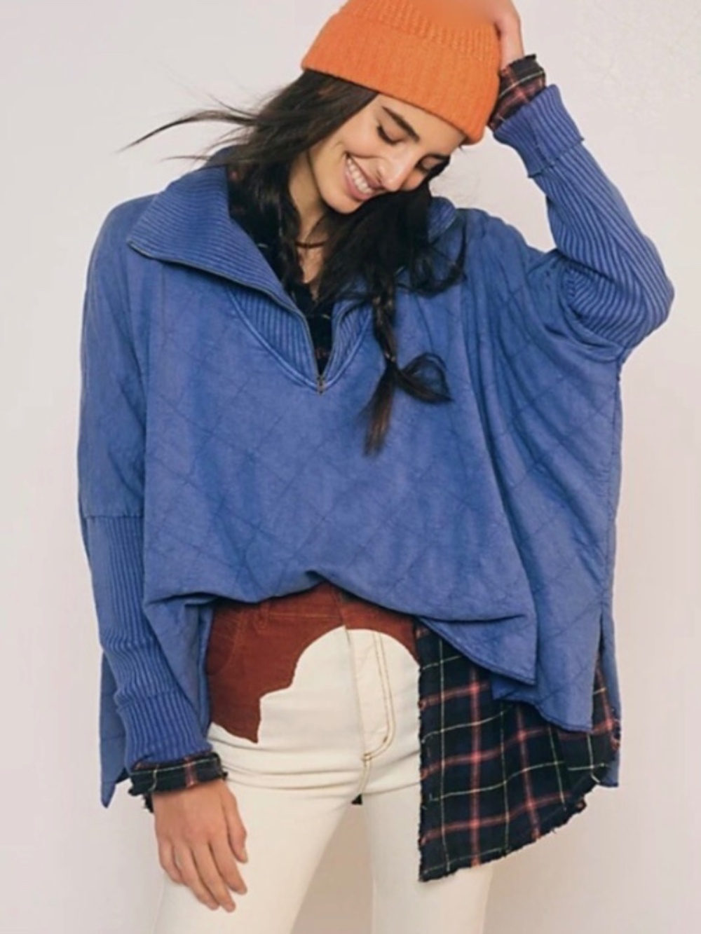 Free People Blue Zip Up